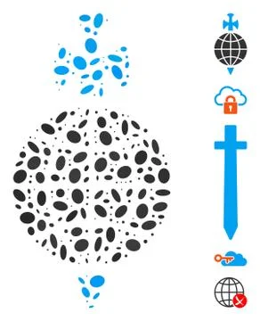 Dot Collage Global Guard Stockillustratie