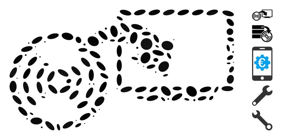 Dot Collage Install Disc to PC 스톡 일러스트