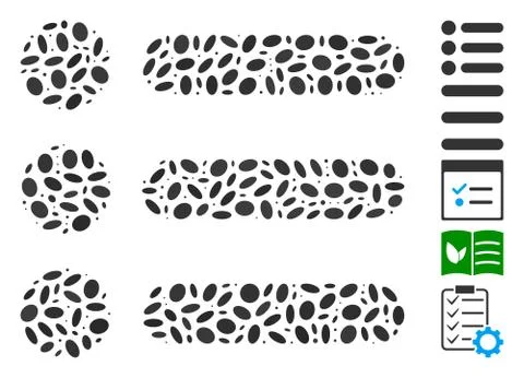 Dot Collage Items 스톡 일러스트