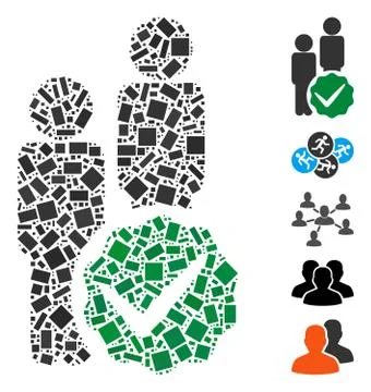Dot Collage Men Only Stock Illustration