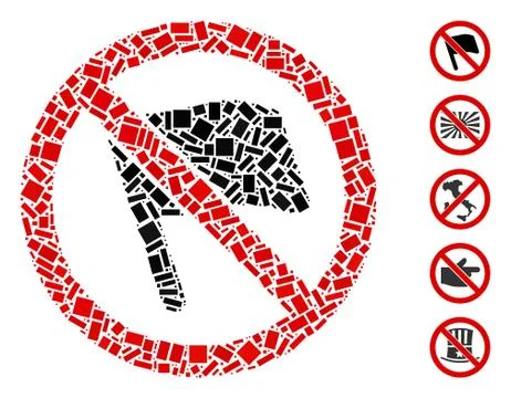 Dot Collage No Flags 스톡 일러스트