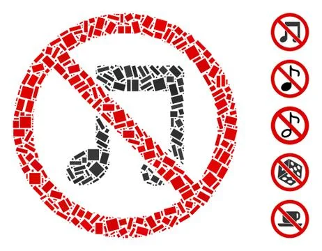 Dot Collage No Melody Stock Illustration