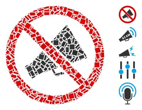 Dot Collage No Sound Ilustración de archivo