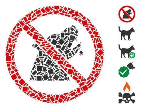 Dot Collage No Werewolf Stock Illustration