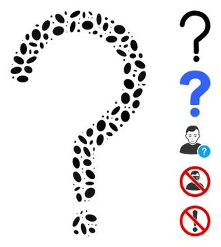 Dot Collage Question Sign Illustrazione stock