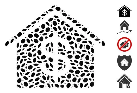Dot Collage Real Estate Ilustração Stock