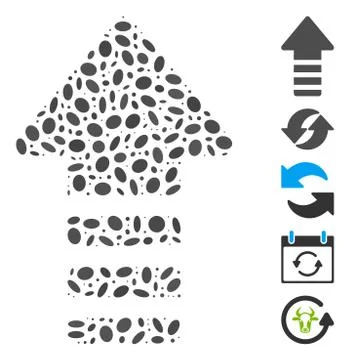 Dot Collage Update Arrow Stock Illustration