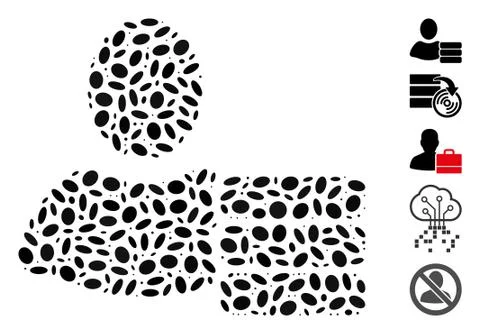 Dot Collage User Database Stock Illustration