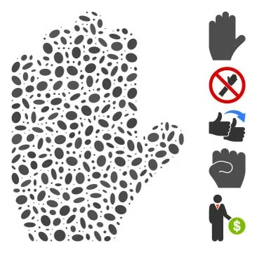 Dot Collage Voting Hand Illustrazione stock