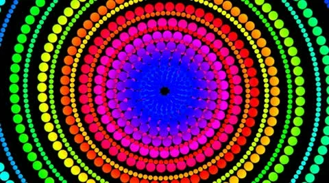 Dot colour hypnotize Stock Footage