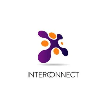 Dot Connected Logo Sign Symbol Icon Stock Illustration
