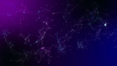 Dot connecting flowing on multicolor background. Stock Footage 301327679