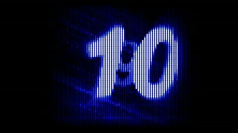 Dot Countdown 10 digit Stock Footage 565583