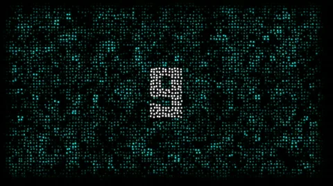 Dot Countdown 10 digit Stock Footage 565600