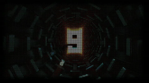 Dot Countdown 10 digit Stock Footage 565682