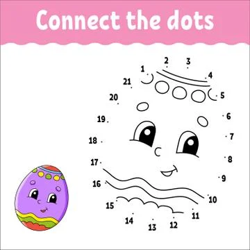 Dot to dot game. Draw a line. For kids. Activity worksheet. Coloring book. Wi Stock Illustration
