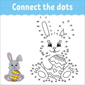 Dot to dot game. Draw a line. For kids. Activity worksheet. Coloring book. Wi Stock Illustration
