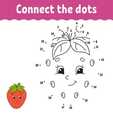 Dot to dot game. Draw a line. For kids. Activity worksheet. Coloring book. Wi Stock Illustration