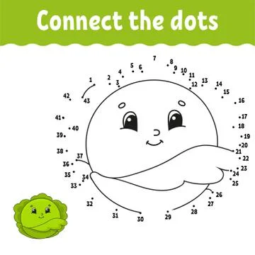 Dot to dot game. Draw a line. For kids. Activity worksheet. Coloring book. Wi Stock Illustration