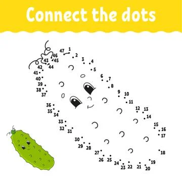 Dot to dot game. Draw a line. For kids. Activity worksheet. Coloring book. Wi Stock Illustration