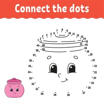 Dot to dot game. Draw a line. For kids. Activity worksheet. Coloring book. Wi Stock Illustration