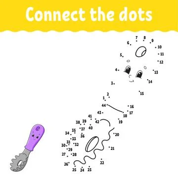 Dot to dot game. Draw a line. For kids. Activity worksheet. Coloring book. Wi Stock Illustration