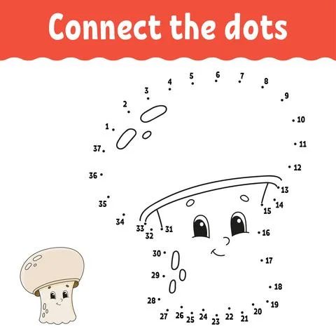 Dot to dot game. Draw a line. For kids. Activity worksheet. Coloring book. Wi Stock Illustration
