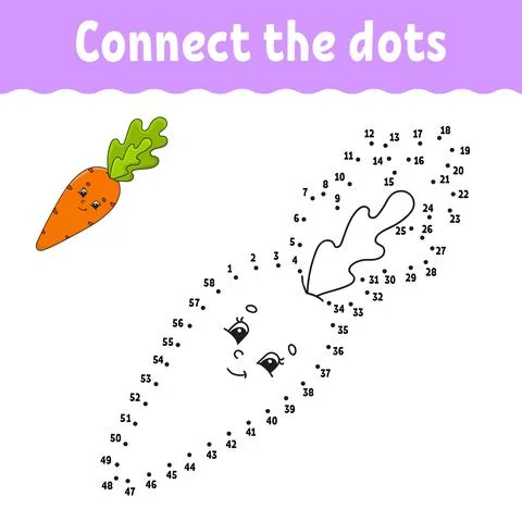 Dot to dot game. Draw a line. For kids. Activity worksheet. Coloring book. Wi Stock Illustration