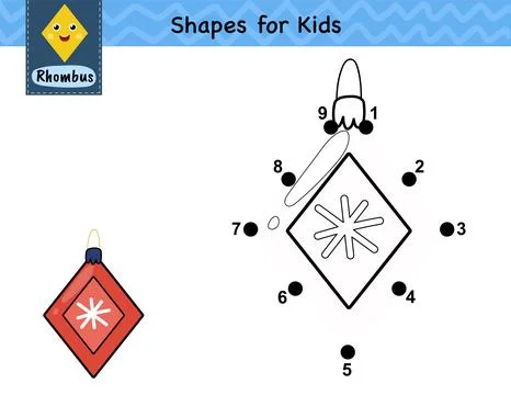 Dot to dot game for kids. Connect the dots and draw a cute Christmas tree toy Stock Illustration