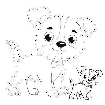 Dot to dot games for children Stock Illustration