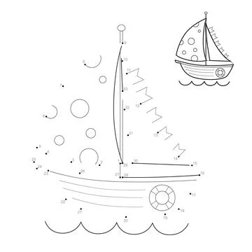 Dot to dot games for children Stock Illustration