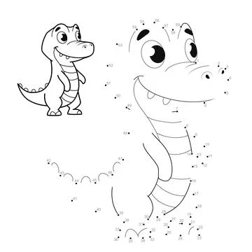 Dot to dot games for children Stock Illustration