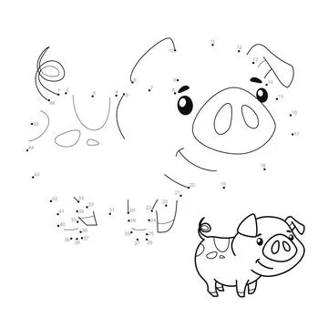 Dot to dot games for children Stock Illustration