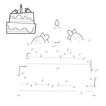 Dot to dot games for children Stock Illustration