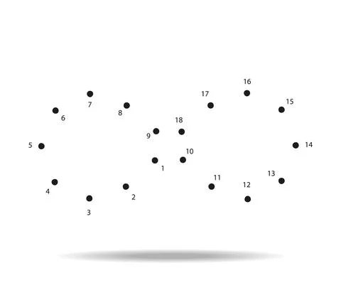 Dot to dot Mobius' loop picture Stock Illustration