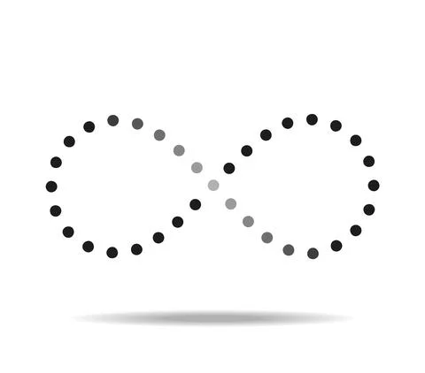 Dot to dot Mobius' loop picture Stock Illustration