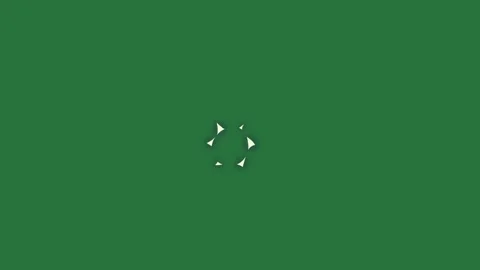 Dot Dynamic With Arrow On Green Screen Chroma Key Background Stock Footage 338016201