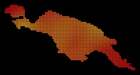 Dot Fire New Guinea Division Map Stock Illustration