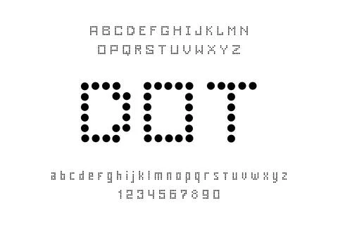 Dot Font Illustrazione stock