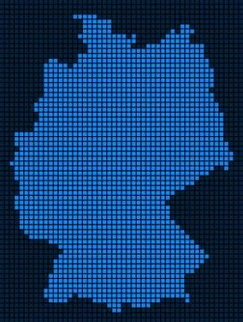 Dot Germany Map Illustrazione stock