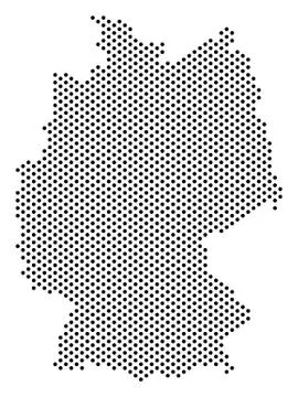 Dot Germany Map Illustrazione stock