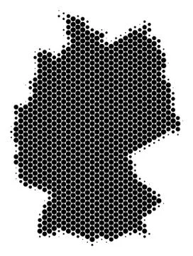 Dot Halftone Germany Map Illustrazione stock