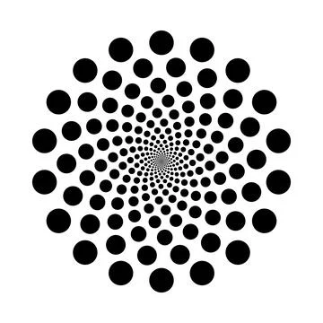 Dot halftone radial, graphic explosion in circle form, fireworks star explo.. Stock Illustration