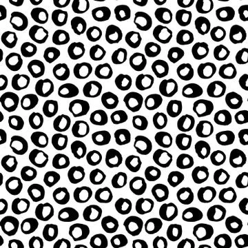 Dot Hand Drawn Seamless Pattern Stock Illustration