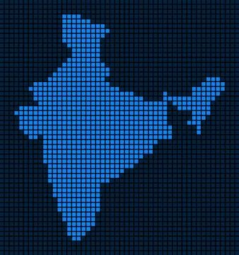 Dot India Map Illustrazione stock