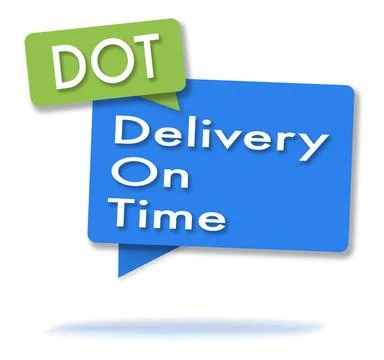 DOT initials in colored bubbles DOT initials in two colored green and blue... Foto stock