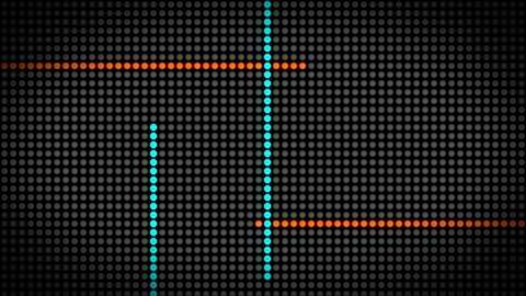 Dot line animation - dots movement in green and orange color Stock Footage 129869159