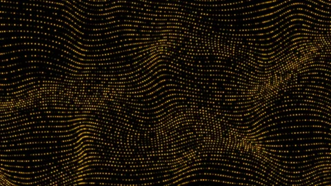Dot Line Particle, Digital Wave Grid particles video animated background Stock Footage 348191365