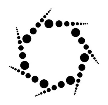 Dot line  simple footer border sun shape vector design Illustrazione stock