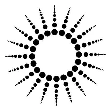 Dot line  simple footer border sun shape vector design イラスト素材